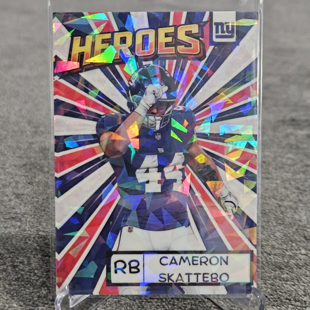 Cam‎ Skattebo CUSTOM Cracked Ice Heroes Card H-22